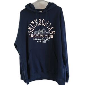 Prairie Mountain hoodie mens dark blue Smithsonian Institution sz 2X cozy